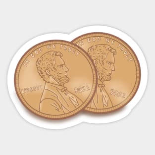 My Two Cents Sticker